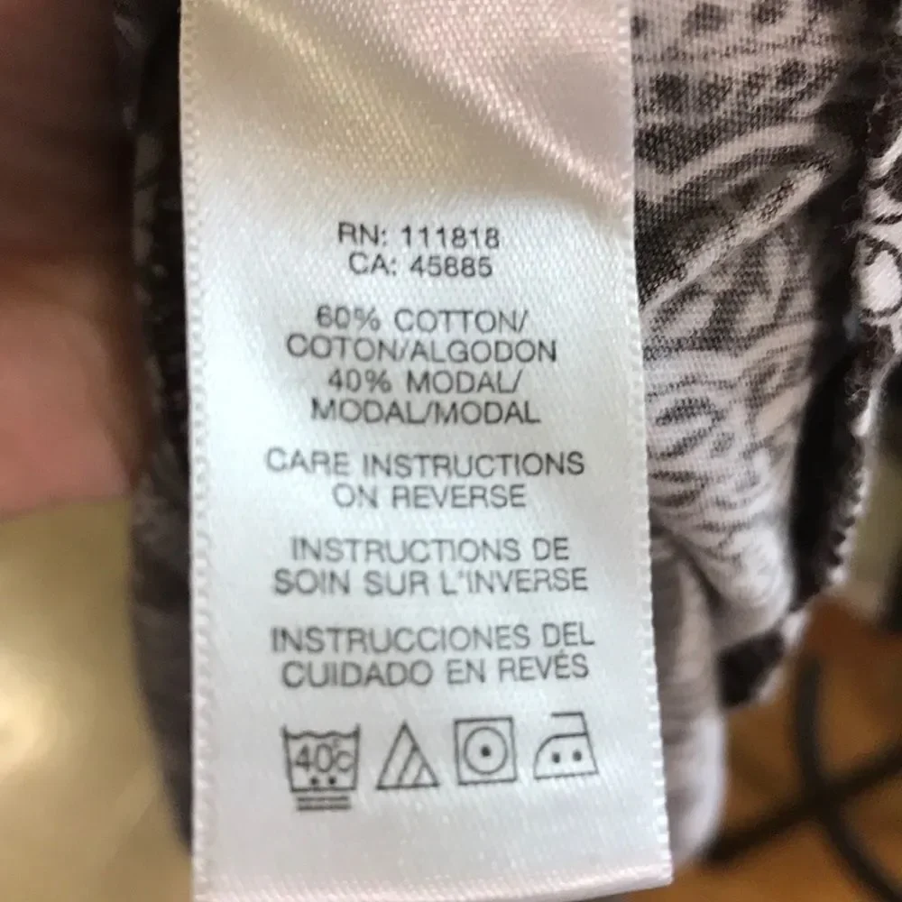 Michael Kors Brown & White Paisley‎ surplice Dress